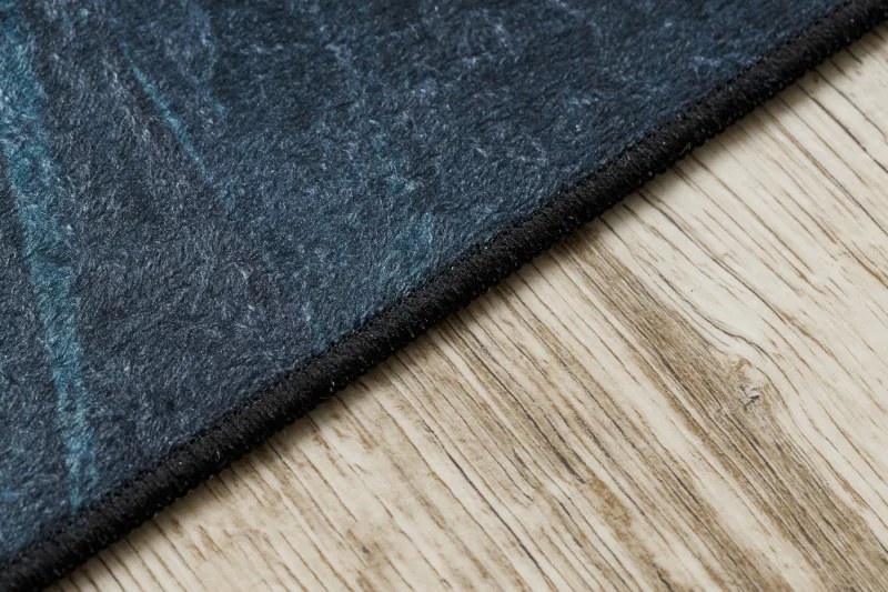 Dywany Łuszczów, Kusový koberec ANDRE Leaves 1170, 80x150, modrá, chodba / predsieň