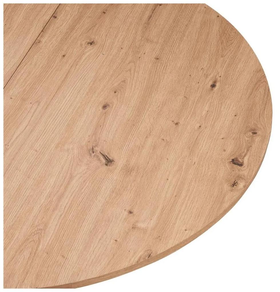 Tempo Kondela Jedálenský rozkladací stôl, dub artisan/čierna, 120x120-160x75 cm, ABERO TYP 2