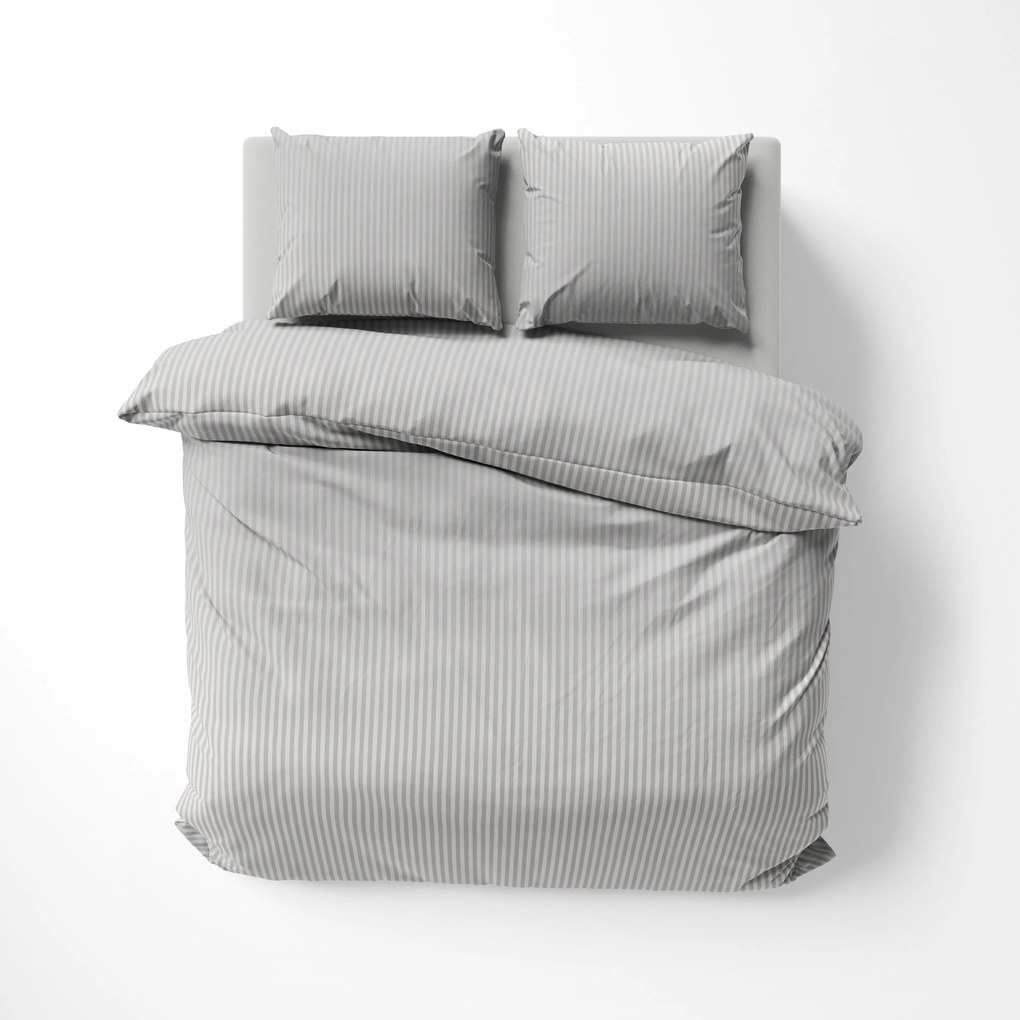 Posteľná obliečka Damašek Svetlosivá 200x220 / 2×70x80 cm – elegantný damaškový vzor, 100% bavlna, zips