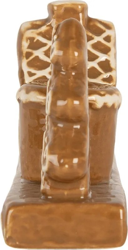 Keramický svietnik perníkovej chalúpky Gingerbread Cott - 21*4*8 cm