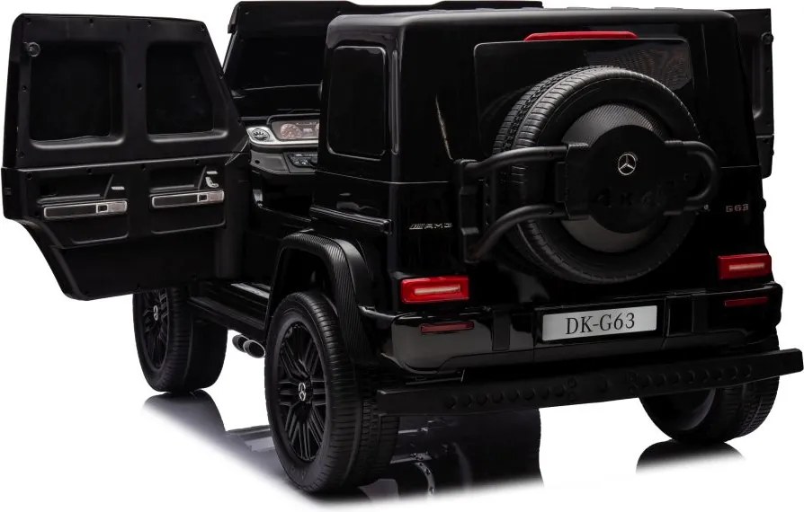 LEAN CARS Elektrické autíčko Mercedes G63 XXL čierne lakované 4x4 24V