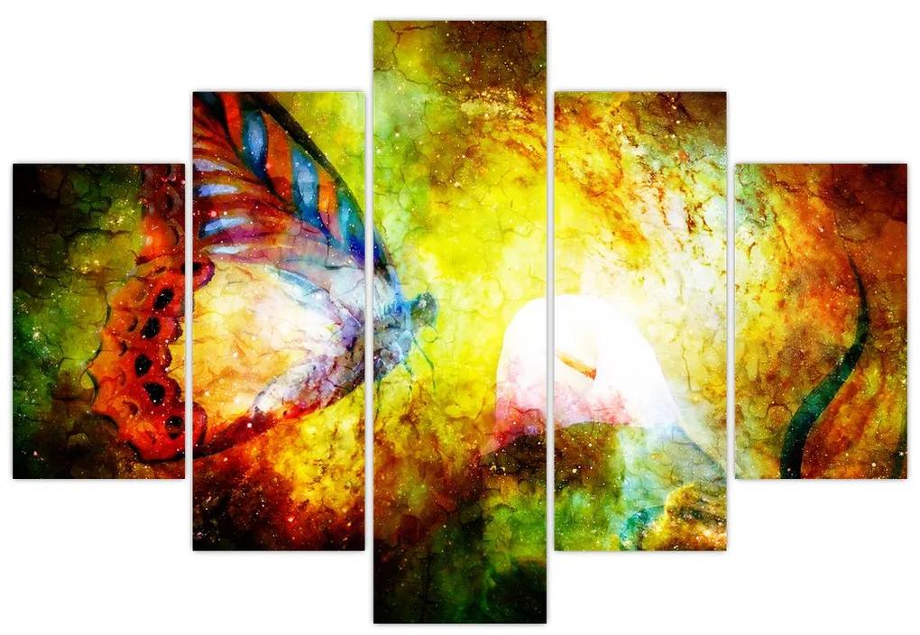 Obraz - Kozmický motýľ (150x105 cm)
