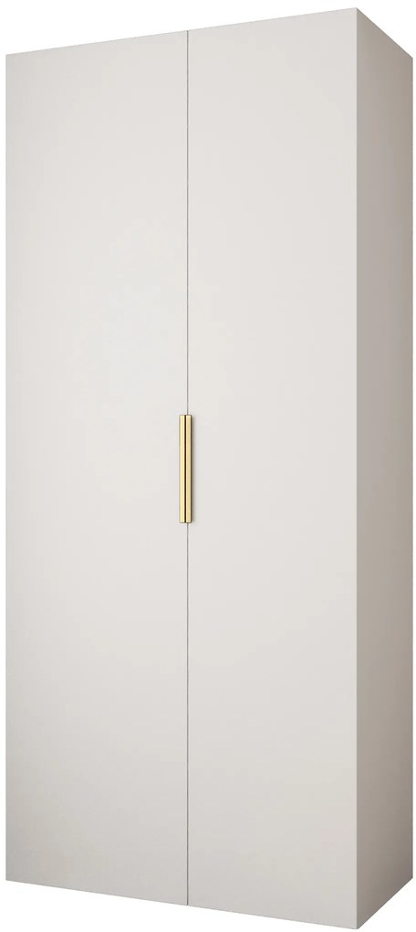 Šatníková skriňa 110 cm Carmela 40-4 (biela + zlatá). Akcia -20%. Vlastná spoľahlivá doprava až k Vám domov. 1126638