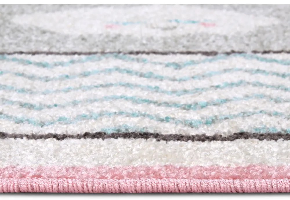 Ružovo-biely detský koberec 120x170 cm Bouncy – Hanse Home