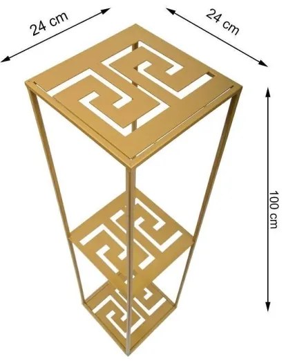 Stojan na kvety 100x24 cm zlatá