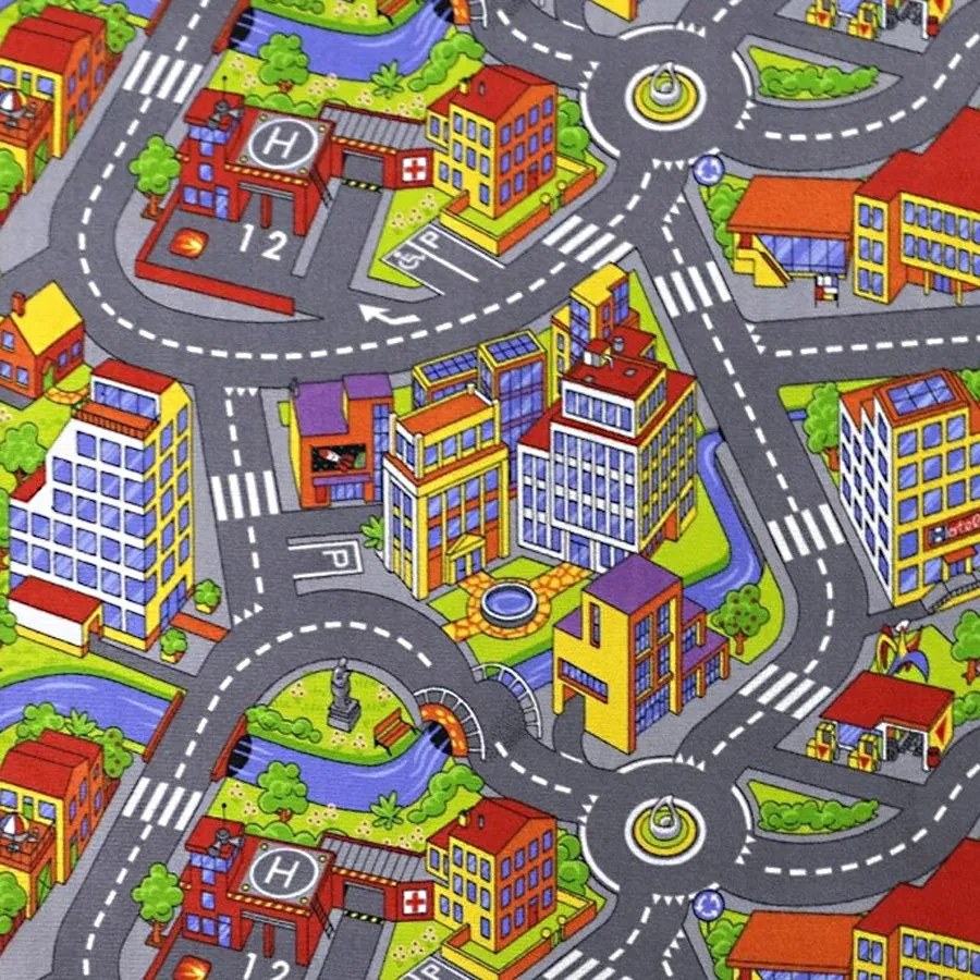 Associated Weavers, Koberec metráž Big City 97, na mieru, šíře 4m, viacfarebná, filc, detská izba