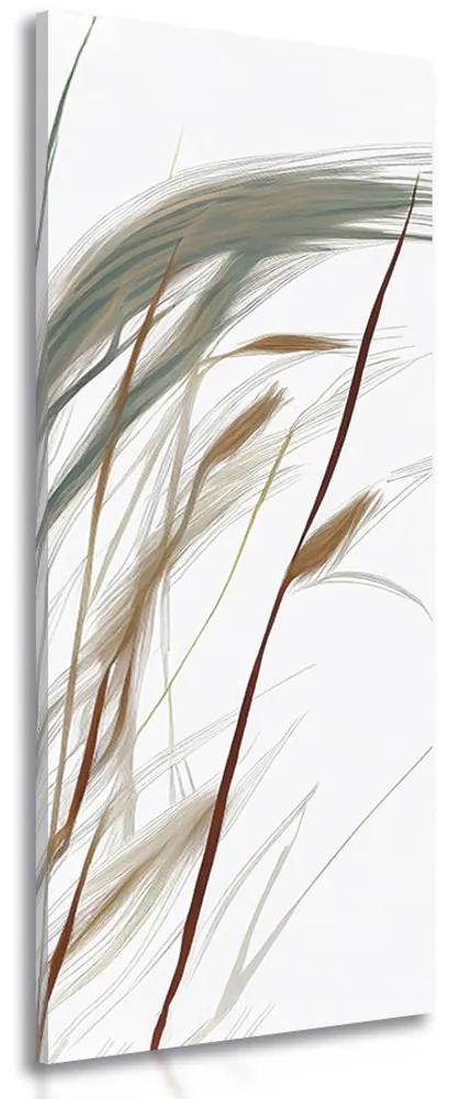 Obraz vejúce steblá trávy Varianta: 40x120