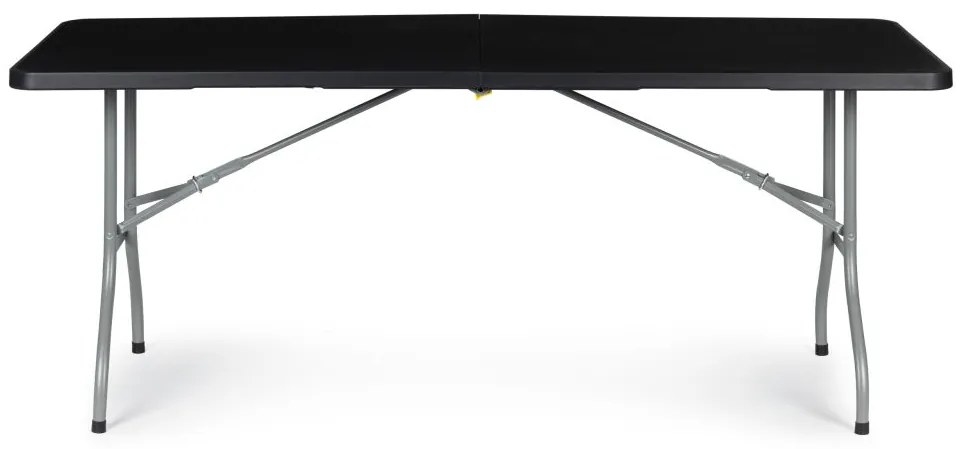 Záhradný cateringový stôl rozkladací 180 cm - čierny