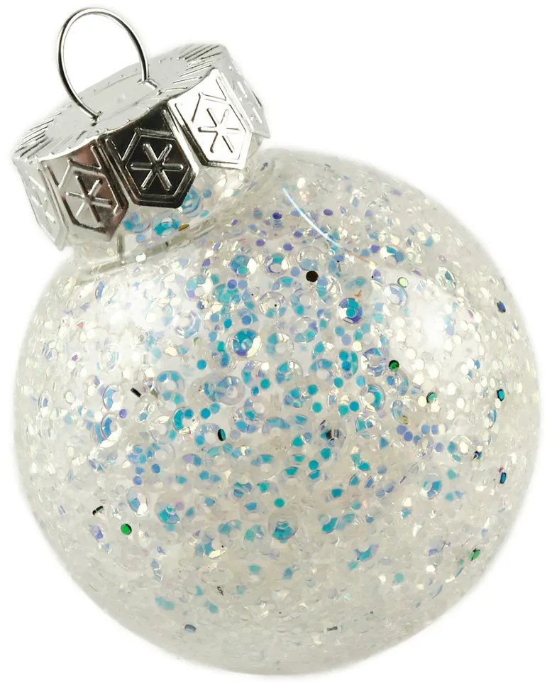 DECOLED Sada ozdôb, d. 6 cm, biela