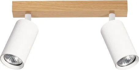 Brilagi - Bodové svietidlo SELE 2xGU10/30W/230V biela/dubový dekor