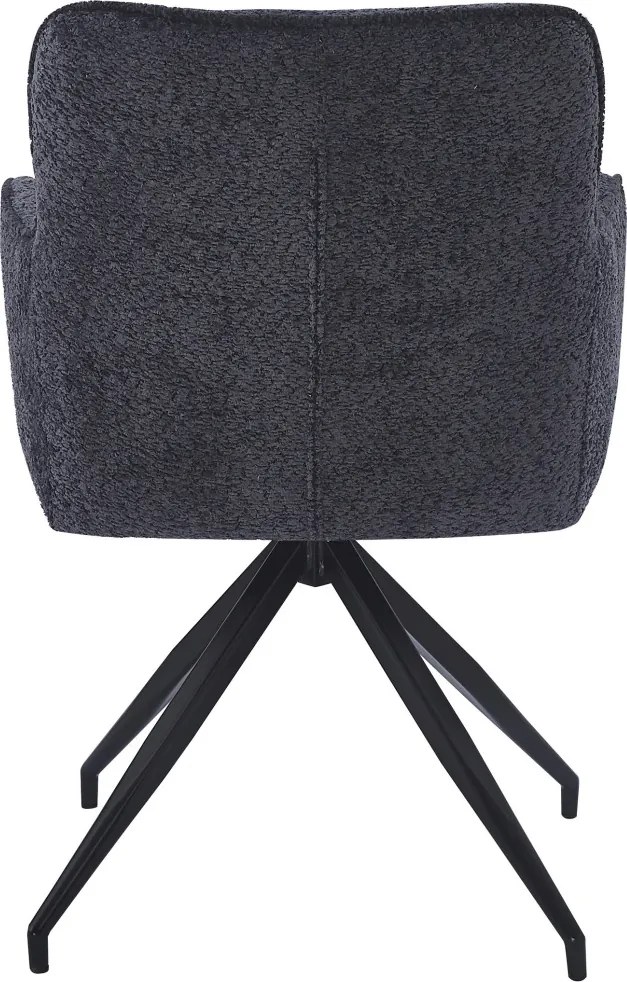 Jedálenská stolička Francis, tmavo šedá štruktúrovaná látka