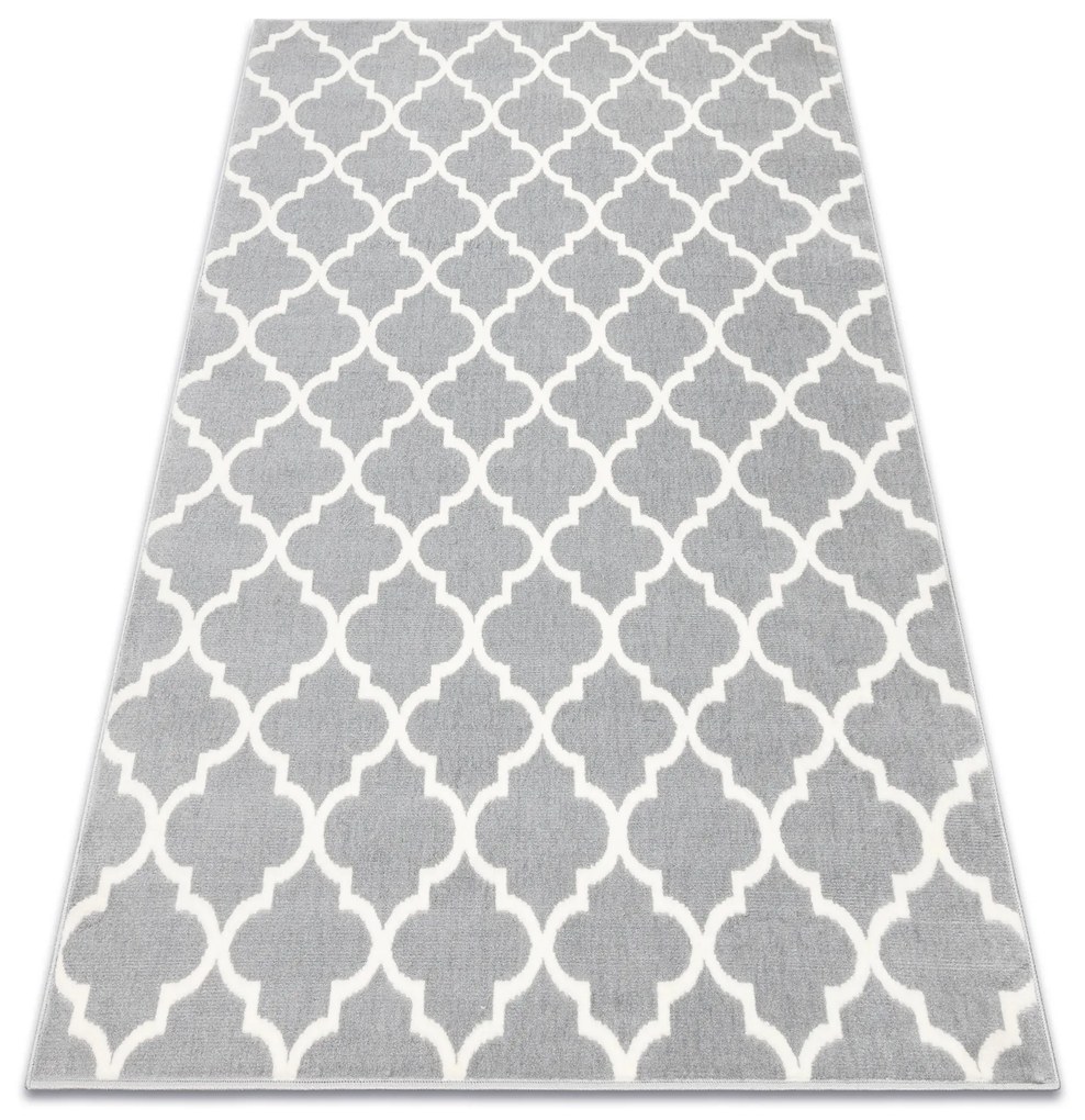 Koberec BCF Morad TRELLIS Vzor marocká mreža, svetlosivý