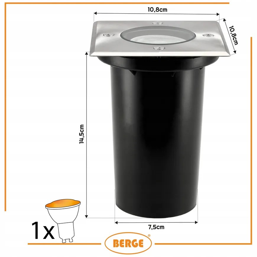 BERGE LED príjazdová lampa IP65 - GU10 - 230V