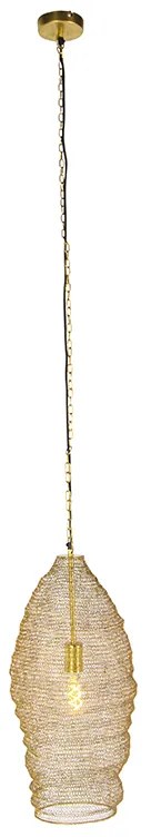 Orientálna závesná lampa zlatá 25 cm - Nidum