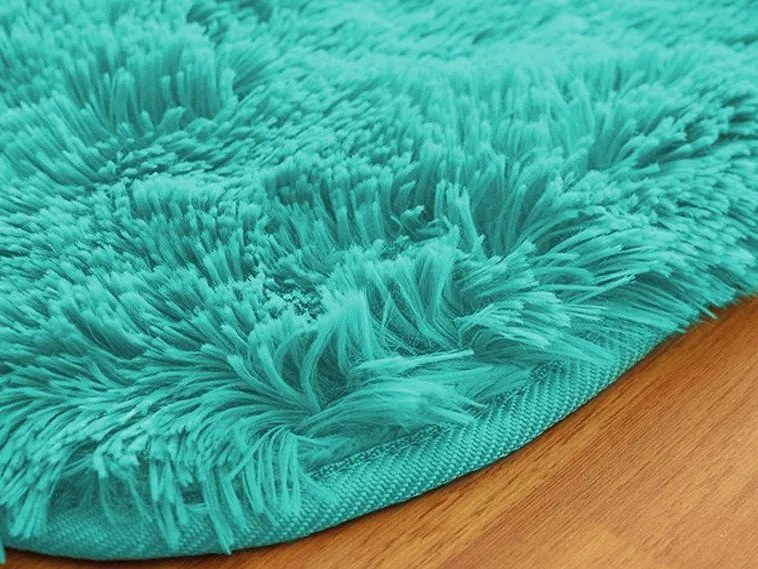 TZ Tyrkysový obdĺžnikový shaggy koberec Lana Rozmer: 160x220 cm