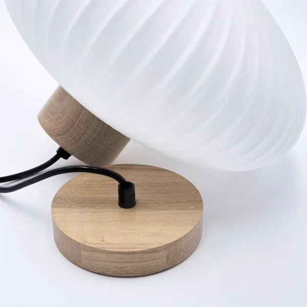 Luster na lanku HARMONY 1xE27/15W/230V pr. 30 cm biela/dub