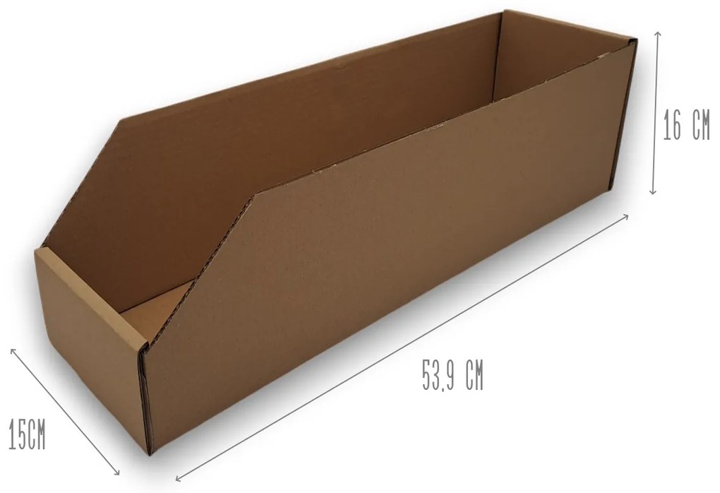 KARTON PAK Úložné boxy na oblečení, organizéry do skříně EKO KARTON 15 x 54 cm