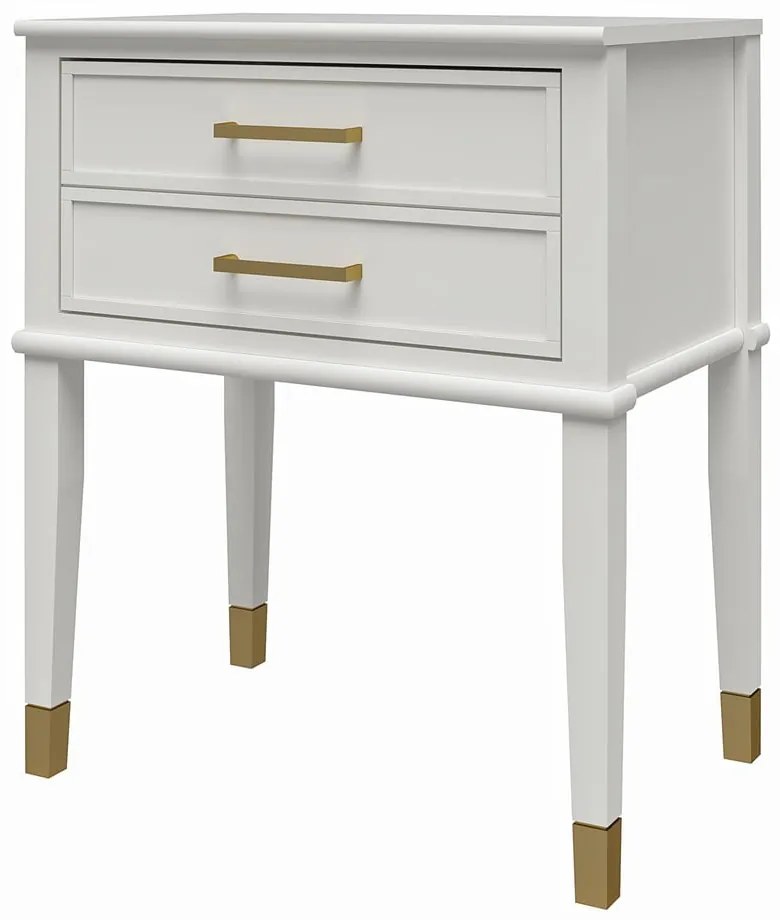 Biely nočný stolík Westerleigh – CosmoLiving by Cosmopolitan
