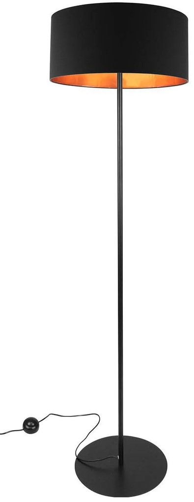 Podlahová lampa SHADE, 1x textilné tienidlo (výber zo 4 farieb), (výber z 3 farieb konštrukcie), (fi 44cm), G