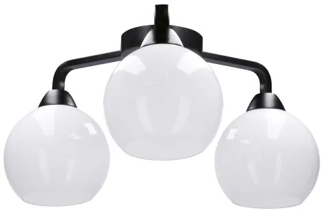 Prisadený luster CALDERA 3xE27/60W/230V čierna