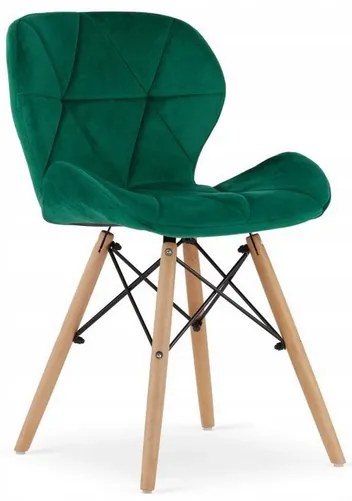 Jedálenská zostava TODI 60cm okrúhly stolový set biely + 2 stoličky LAGO zelené