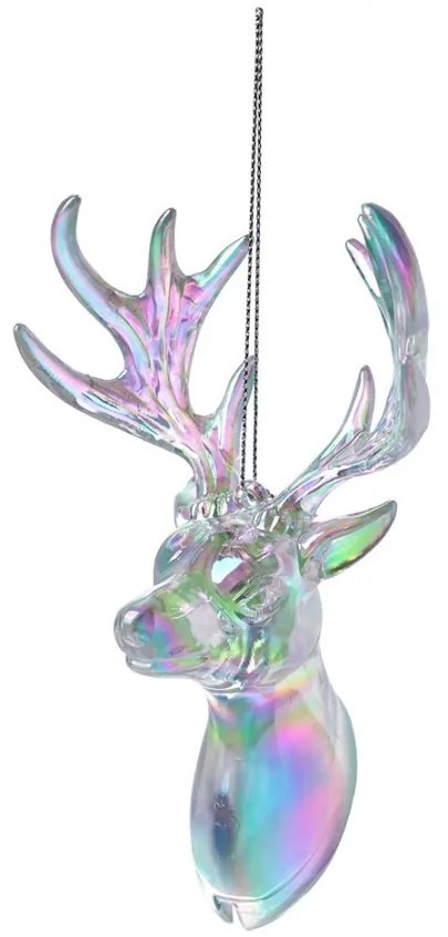 Strieborná vianočná ozdoba jeleň - 9*6*14 cm