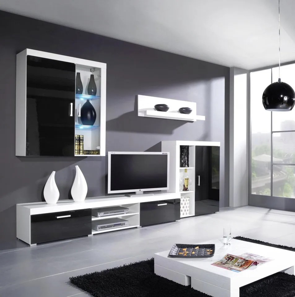 CAMA MEBLE Obývacia stena CAMA SAMBA B Farba: biela