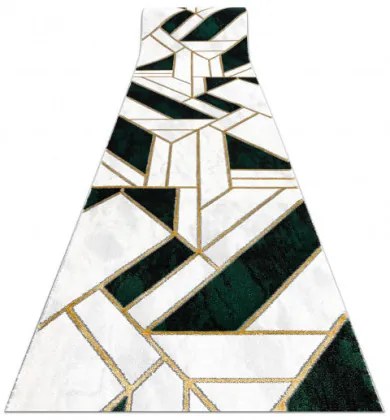 Behúň EMERALD exkluzívny 1015 glamour, marmur, geometrický zelený/zlatý - výpredaj