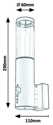 Rabalux - Vonkajšie nástenné svietidlo so senzorom 1xGU10/7W/230V IP44