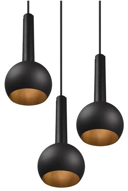 Čierne závesné svietidlo ø 52 cm Ciliana – CINQUE