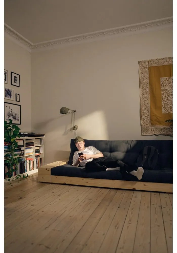 Biela menčestrová rozkladacia pohovka 244 cm Base – Karup Design