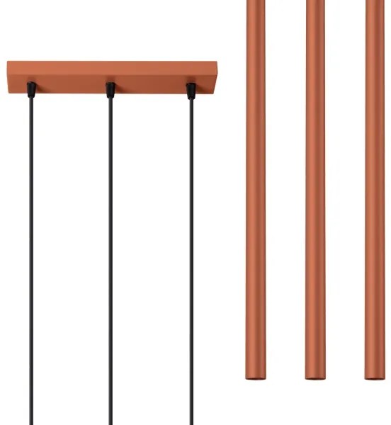 Sollux SL.1526 - Luster na lanku PASTELO 3xG9/8W/230V červená