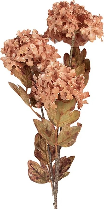 Dekorácia ružová umelá kvetina hortenzie - 10*8*76 cm