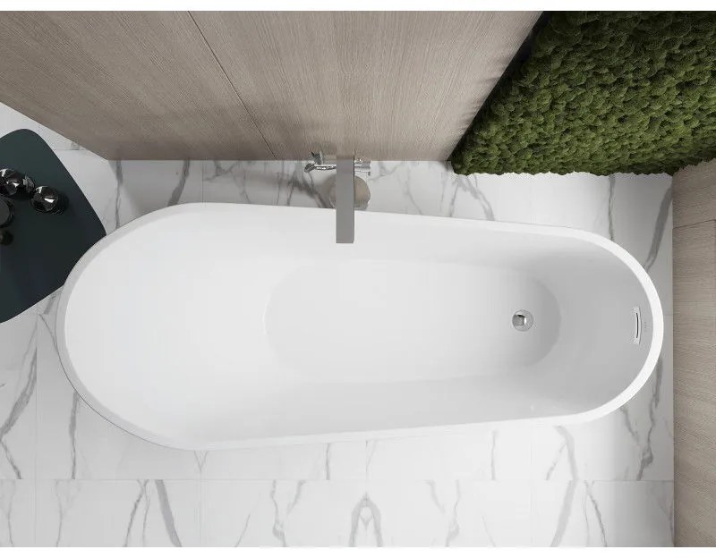 Mexen OVIEDO VOĽNE STOJACA VANA Biela 170 x 76 CM + sifón automat, 51561707600