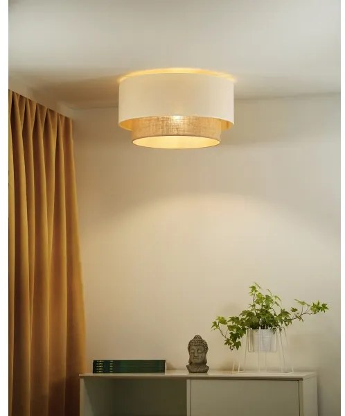 Duolla - Stropné svietidlo BOHO 1xE27/15W/230V pr. 45 cm béžová/hnedá