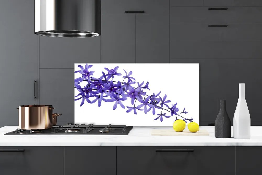 Sklenený obklad Do kuchyne Kvety rastliny príroda 125x50 cm