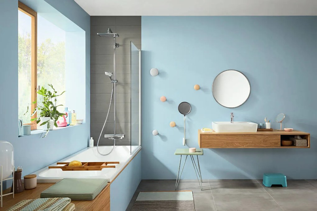 Hansgrohe Talis E, umývadlová batéria 110 s odtokovou súpravou Push–Open, chrómová, HAN-71711000