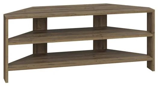 Rohový TV stolík Houseland Thales dub tmavý