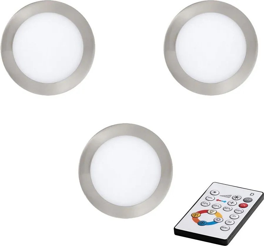 Eglo 78737 - SADA 3x LED Stmievateľné podhľadové svietidlo TINUS LED/17W/230V + DO