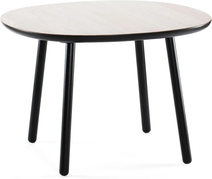 Čierno-biely jedálenský stôl z masívu EMKO Naïve, 110 cm