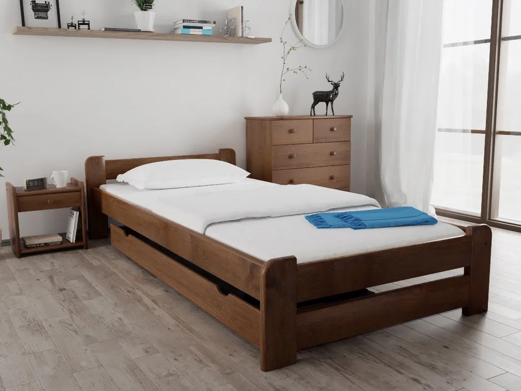 Posteľ Emily 80 x 200 cm, dub Matrac: Matrac DELUXE 10 cm