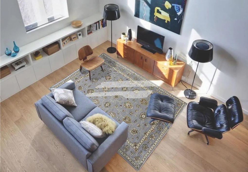 Ručne viazaný kusový koberec Diamond DC-M 2 Light grey / light grey, 365x457, šedá, chodba / predsieň, Diamond Carpets India