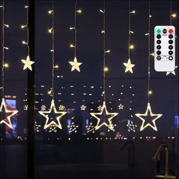 Aigostar - LED vonkajší vianočný reťazec 120xLED/6W/230V/8 funkcií 3x0,6m IP44 teplá biela+DO