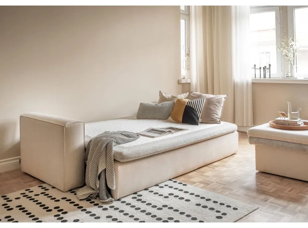 Béžová rozkladacia pohovka 237 cm Wilson – Miuform