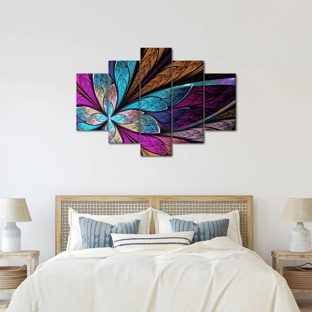 Obraz - Abstrakcia, kvetina (150x105 cm)