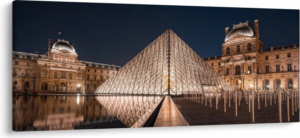 Obraz - Louvre v noci (120x50 cm)