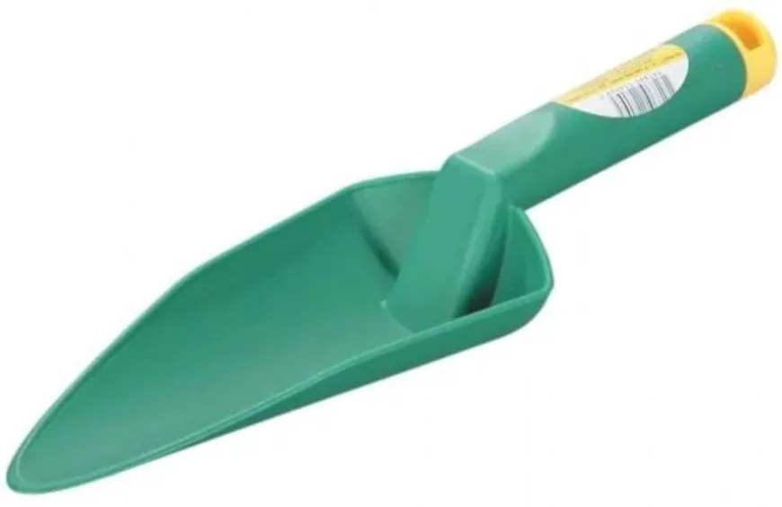 Široká plastová zelená lopatka na sadenie 07445
