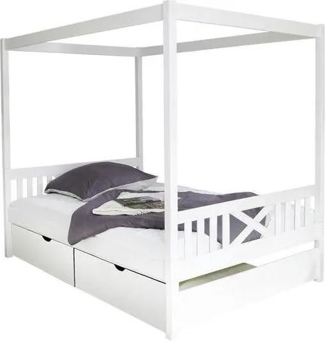 XXXLutz POSTEĽ S NEBESAMI, 140/200 cm biela Livetastic - Postele - 000406004025