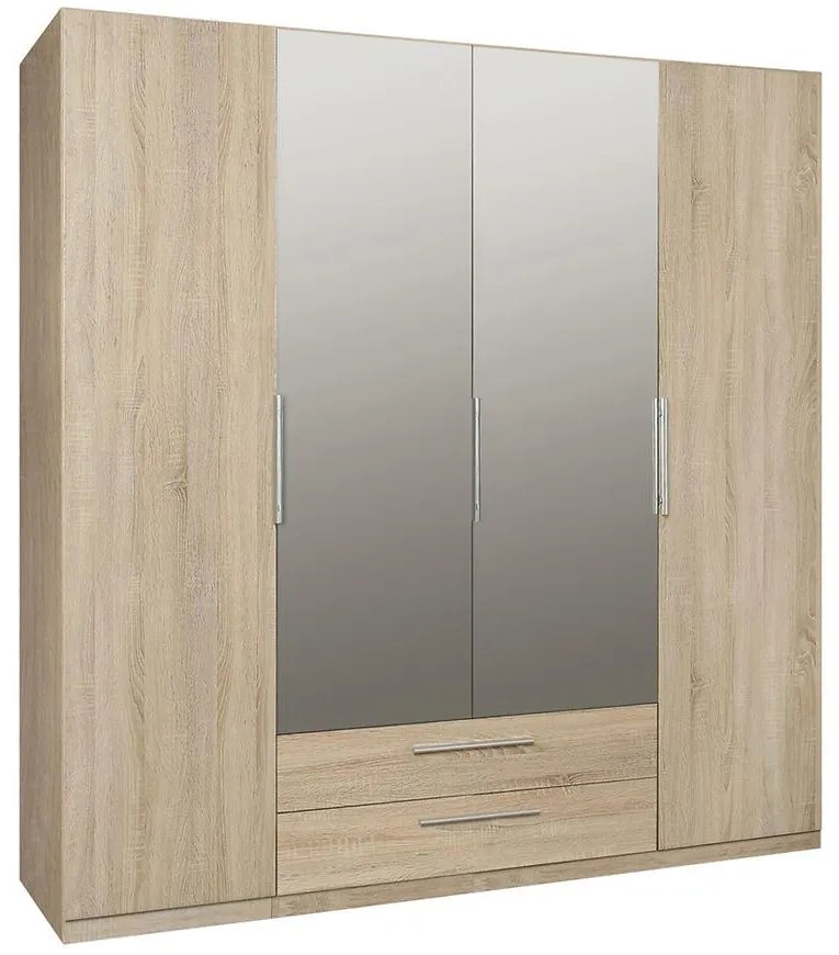 Skriňa Cadixo 200 2D2S2L Dub Sonoma/zrkadlo