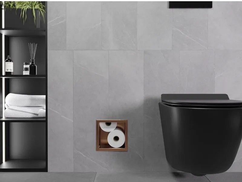 Mexen X-Wall-B, zapustený zásobník na WC papier, medená matná - 19C5